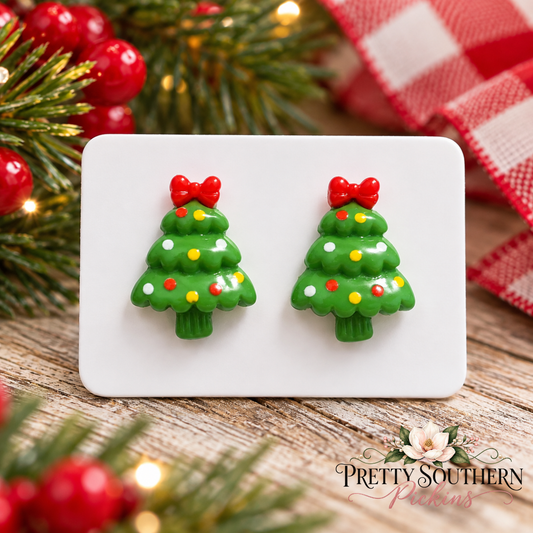 Christmas Tree Earrings (14mm)