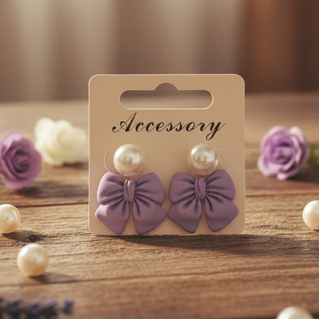Purple Bows & Pearls