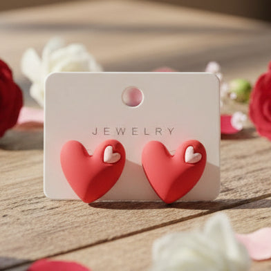 Double Heart Earrings (20mm)